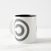 Copyleft -情報は自由でありたいと思います ツートーンマグカップ (正面左)