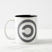 Copyleft -情報は自由でありたいと思います ツートーンマグカップ (左)
