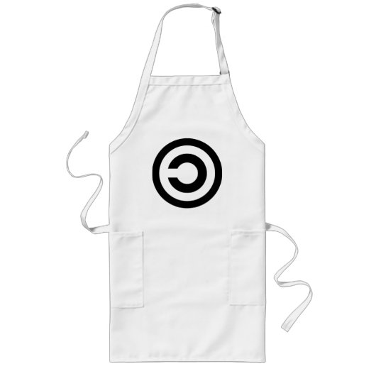 Copyleft -情報は自由でありたいと思います ロングエプロン (正面)