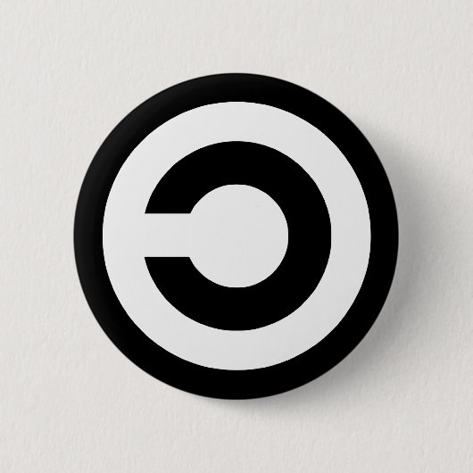Copyleft -情報は自由でありたいと思います 缶バッジ (正面)