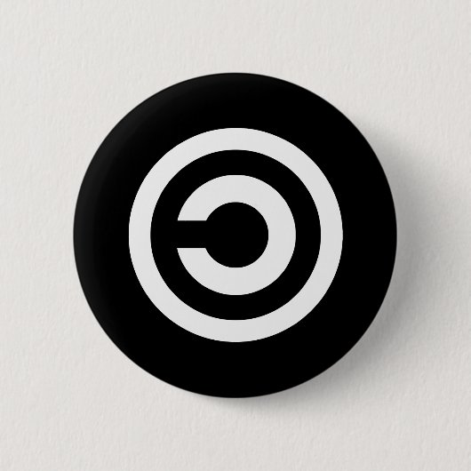 Copyleft -情報は自由でありたいと思います 缶バッジ (正面)