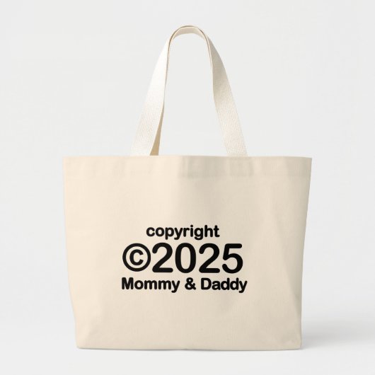 Copyright 2022 Mommy and Daddy Tote Bag ラージトートバッグ (正面)