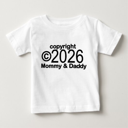 Copyright 2026 ママとパパのベビーTシャツ ベビーTシャツ (正面)
