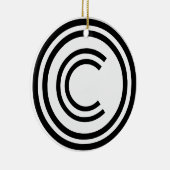 Copyright sign symbol セラミックオーナメント (右)
