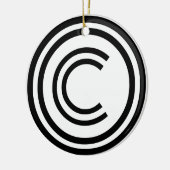 Copyright sign symbol セラミックオーナメント (左)
