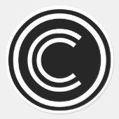 Copyright sign symbol ラウンドシール (正面)