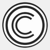 Copyright sign symbol ラウンドシール (正面)