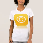 Copyright Symbol Yellow Womens T-Shirt Tシャツ (正面)