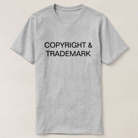 Copyright & Trademark T-Shirt Tシャツ (デザイン正面)