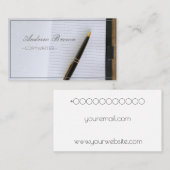 Copywriterノートブックペン名刺 名刺 (正面/裏面)