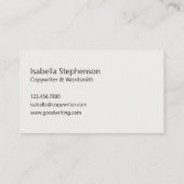 Copywriter Freelance Writer Modern Colorful 名刺 (裏面)