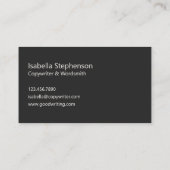 Copywriter Freelance Writer Modern Minimal 名刺 (裏面)