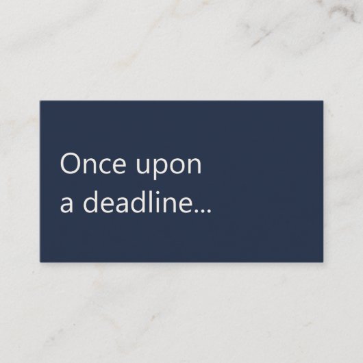 Copywriter Freelance Writer Modern Navy Blue White 名刺 (正面)