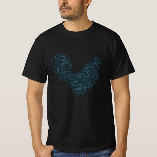 Coq Nuage De Mots Texte Animaux Campagne Agricole Tシャツ (正面)