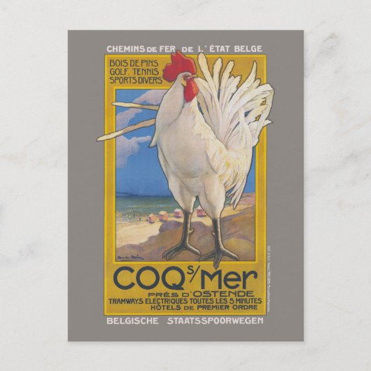Coq-sur-Mer Vintage Poster 1923 ポストカード (正面)