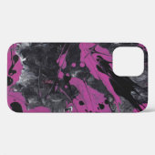 Coque abstrait rose noir. Case-Mate iPhoneケース (裏面 (横))