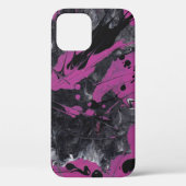 Coque abstrait rose noir. Case-Mate iPhoneケース (裏面)