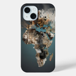 Coque art abstrait Afrique iPhone 15ケース