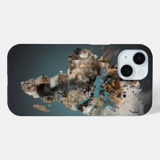 Coque art abstrait Afrique Case-Mate iPhoneケース (裏面 (横))