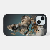 Coque art abstrait Afrique iPhone 15ケース (裏面横)