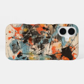 Coque art abstrait iPhone 16ケース (裏面横)