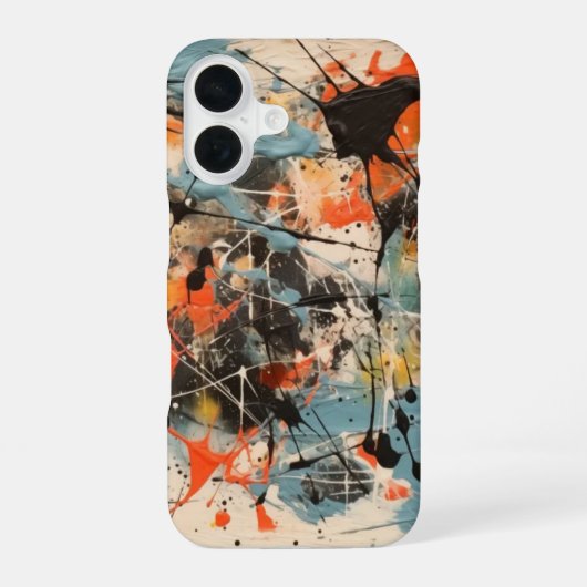 Coque art abstrait iPhone 16ケース (裏面)