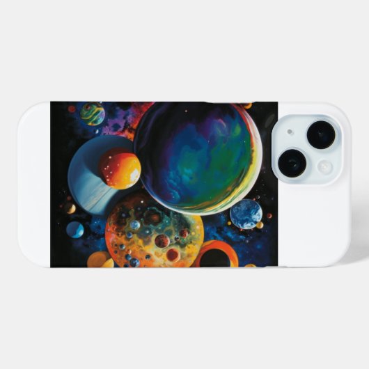 Coque art abstrait planètes Case-Mate iPhoneケース (裏面 (横))