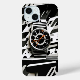 Coque art abstrait watch iPhone 15ケース