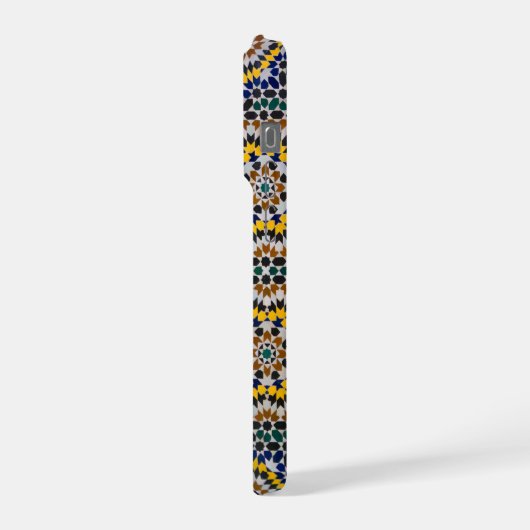 Coque iPhone 15 Pro – Zellij Marocain iPhoneケース (左側面)