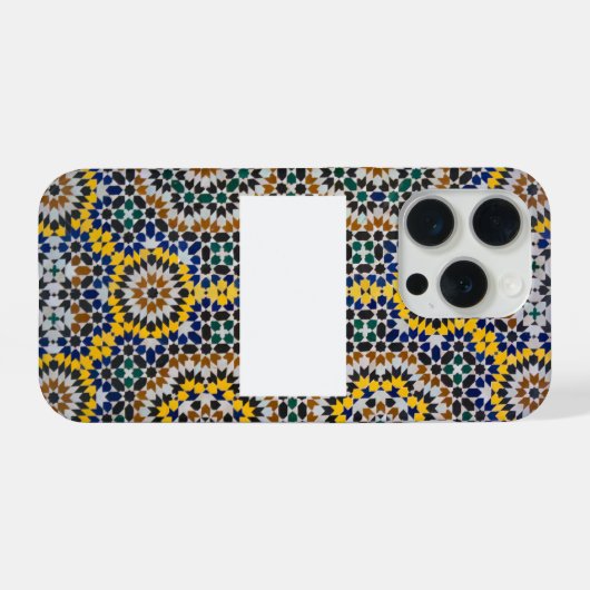 Coque iPhone 15 Pro – Zellij Marocain iPhoneケース (裏面横)