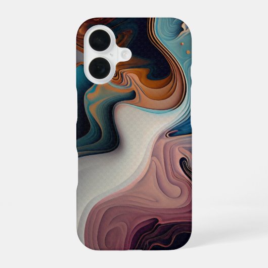 Coque iPhone 16 Design Abstrait Marbré 16ケース (裏面)