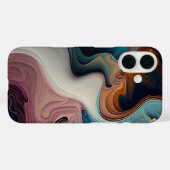 Coque iPhone 16 Design Abstrait Marbré Case-Mate iPhoneケース (裏面 (横))