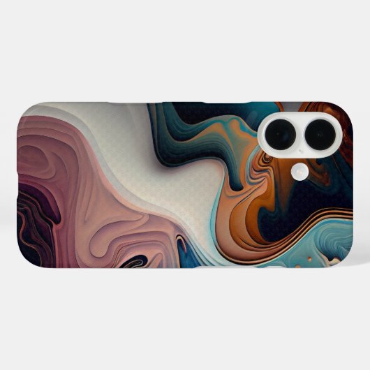Coque iPhone 16 Design Abstrait Marbré Case-Mate iPhoneケース (裏面 (横))