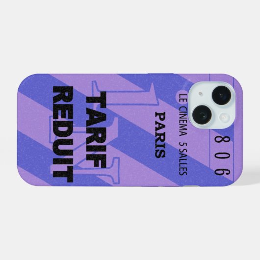 Coque Iphone Paris cinéma iPhone 15ケース (裏面横)