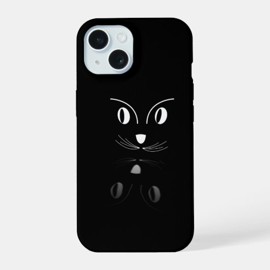 Coque iphone" Reflet de chat" iPhone 15ケース (裏面)