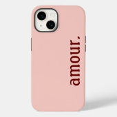 coque iPhone rose "Amour." Case-Mate iPhoneケース (裏面)