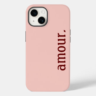 coque iPhone rose "Amour." Case-Mate iPhone 14ケース