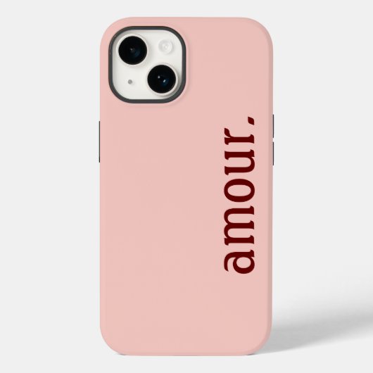 coque iPhone rose "Amour." Case-Mate iPhoneケース (裏面)