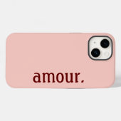 coque iPhone rose "Amour." Case-Mate iPhoneケース (裏面 (横))