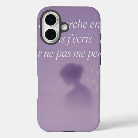 Coque poétique – Je m’écris pour me retrouver 💜 Case-Mate iPhoneケース (裏面)