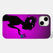 Coque Pour iPhone 14 La femme papillons violets Case-Mate iPhoneケース (裏面 (横))
