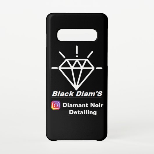 Coque Samsung S10 "Black Diam's" édition limité Samsung Galaxyケース (裏面)
