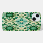 Coque Téléphone Zellige Algérien Vert et Turquoise Case-Mate iPhoneケース (裏面 (横))