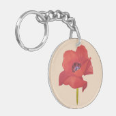 coquelicot rouge aquarelle キーホルダー (正面左)
