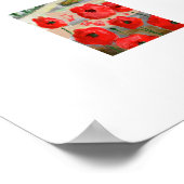 Coquelicots en fête fleurs rouges. ポスター (角)