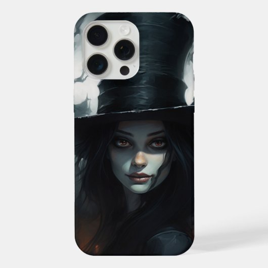 Coques iPhone 15 Pro Max - Chapeaux Noir iPhoneケース (裏面)