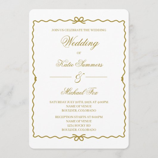 Coquet wreath wedding   招待状 (正面)