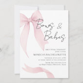 Coquete pink bow Bachelorette Party 招待状 (正面)