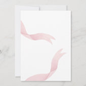 Coquete pink bow Bridal Shower invitation 招待状 (裏面)