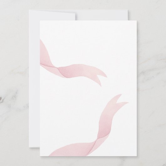 Coquete pink bow Bridal Shower invitation 招待状 (裏面)
